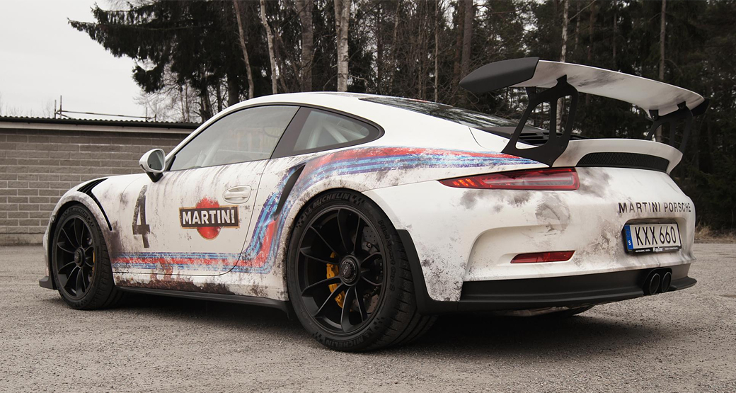 Porsche-GT3-RS-Martini-Wrap-Rear