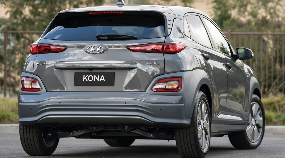 Hyundai Kona Electric, rear view, Dailycarblog.com
