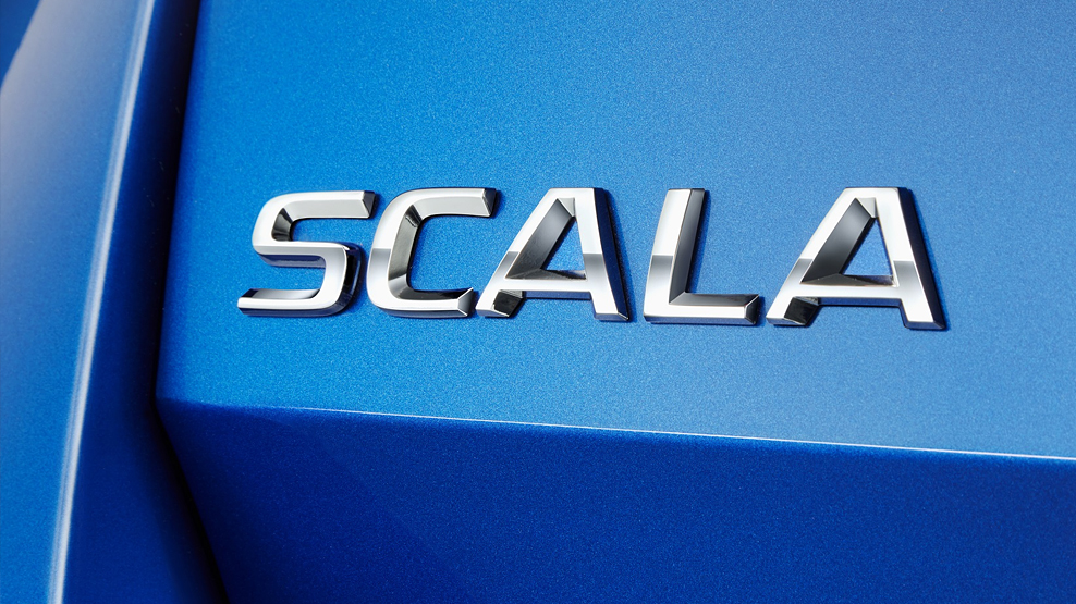 Skoda Scala, Letter Logo, dailycarblog.com