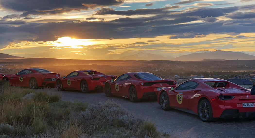Ferrari Club Chile, Passione Unica Patagonia 2018, night riders, dailycarblog.com