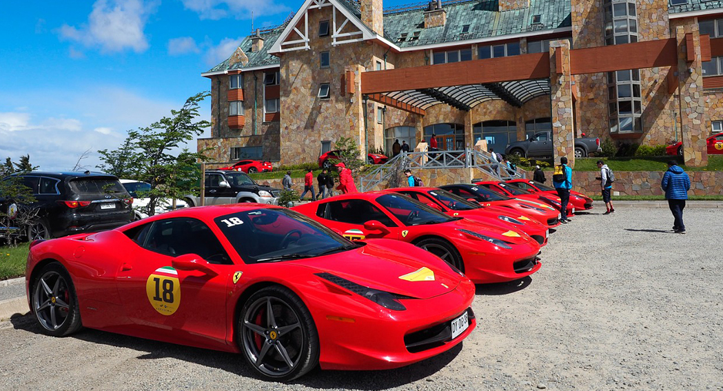 Ferrari Club Chile, Passione Unica Patagonia 2018, Ferrari car park, dailycarblog.com