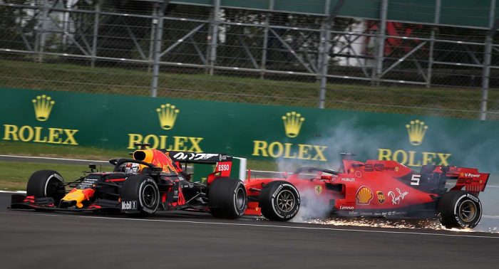 Sebastian Vettel British GP crash dailycarblog.com