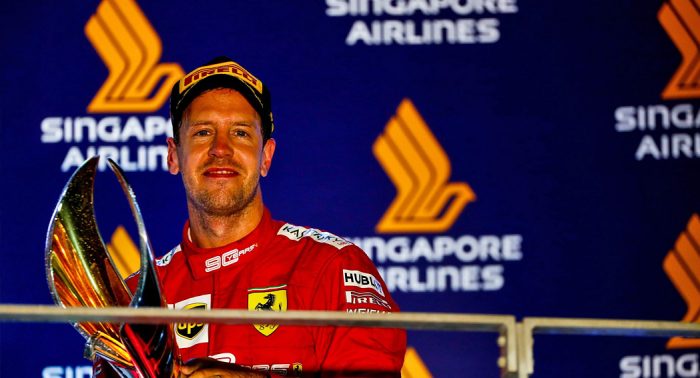 2019 Singapore GP, Vettel podium
