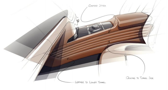 Rolls Royce Dawn Silver Bullet - Interior Sketch - Dailycarblog