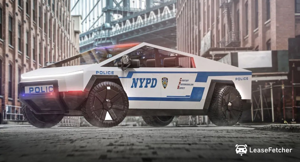 Tesla Cybertruck - Dystopian Concept - NYPD - Dailycarblog.com
