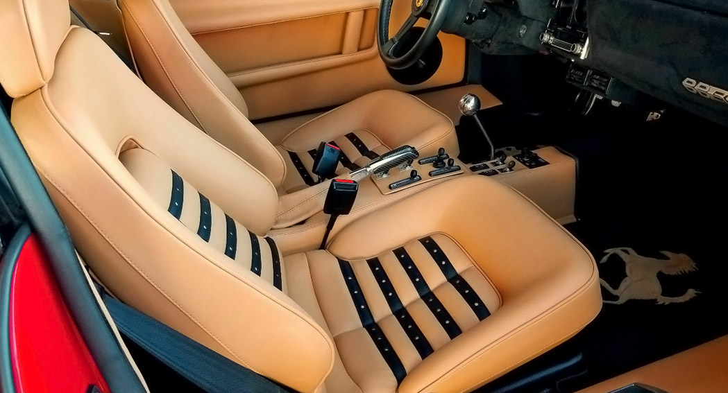 Ferrari 512 BBi, leather seats, dailycarblog