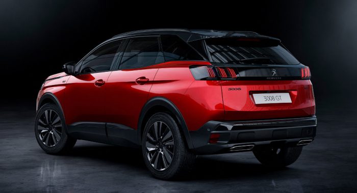 Peugeot 3008 2020 Styling Updates, Red Rear dailycarblog