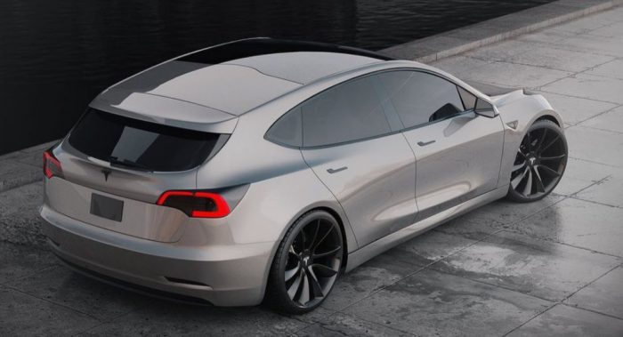 Tesla Model 3 Hatchback - Rear - Daily car blog