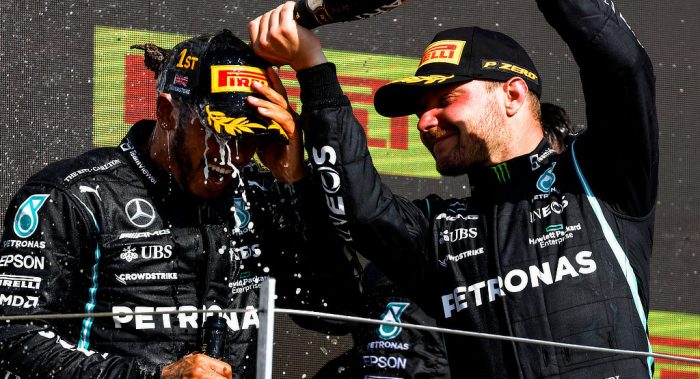 2021 British Grand Prix - Hamilton and Podium on the podium - Dailycarblog